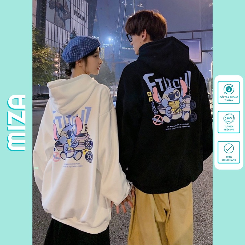 Áo hoodie nam nữ unisex cặp đôi local brand nỉ ngoại form rộng có mũ ulzzang hàn quốc cute zip chống nắng STICHT MIZA