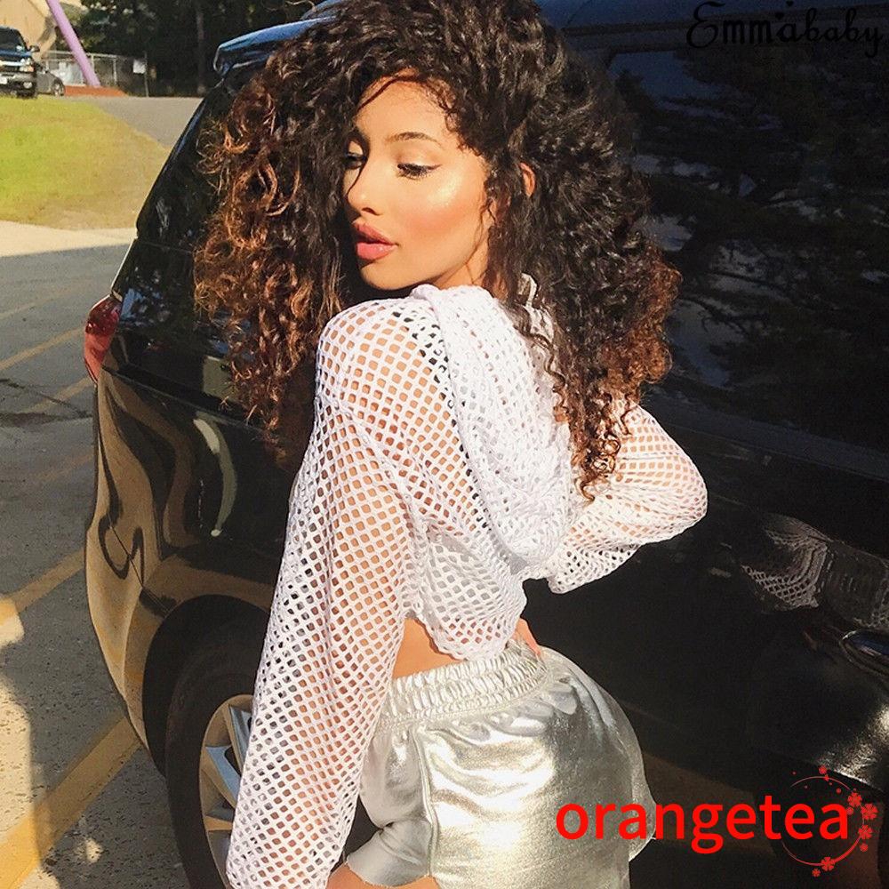 [Mã FAMAYWA giảm 10K đơn 50K] Áo croptop dài tay đục lỗ dạng khoác ngoài cá tính | BigBuy360 - bigbuy360.vn