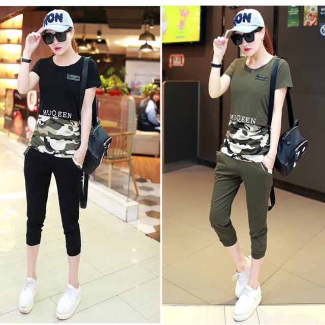 Set thể thao lính đính logo kèm hình tự chụp