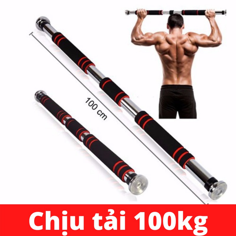 Xà đơn đa năng gắn cửa treo tường loại 60 - 100cm tập thể hình, thể dục tại nhà Cậu Vàng Store