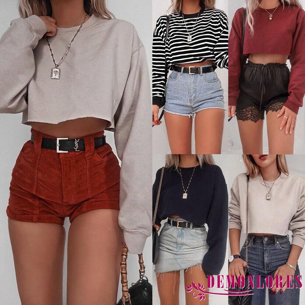 Áo lửng tay dài có mũ thời trang nhiều màu tùy chọn cho nữ