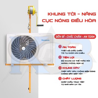 Tời nâng cục nóng điều hòa KCB - Khung nâng hạ dàn nóng điều hòa