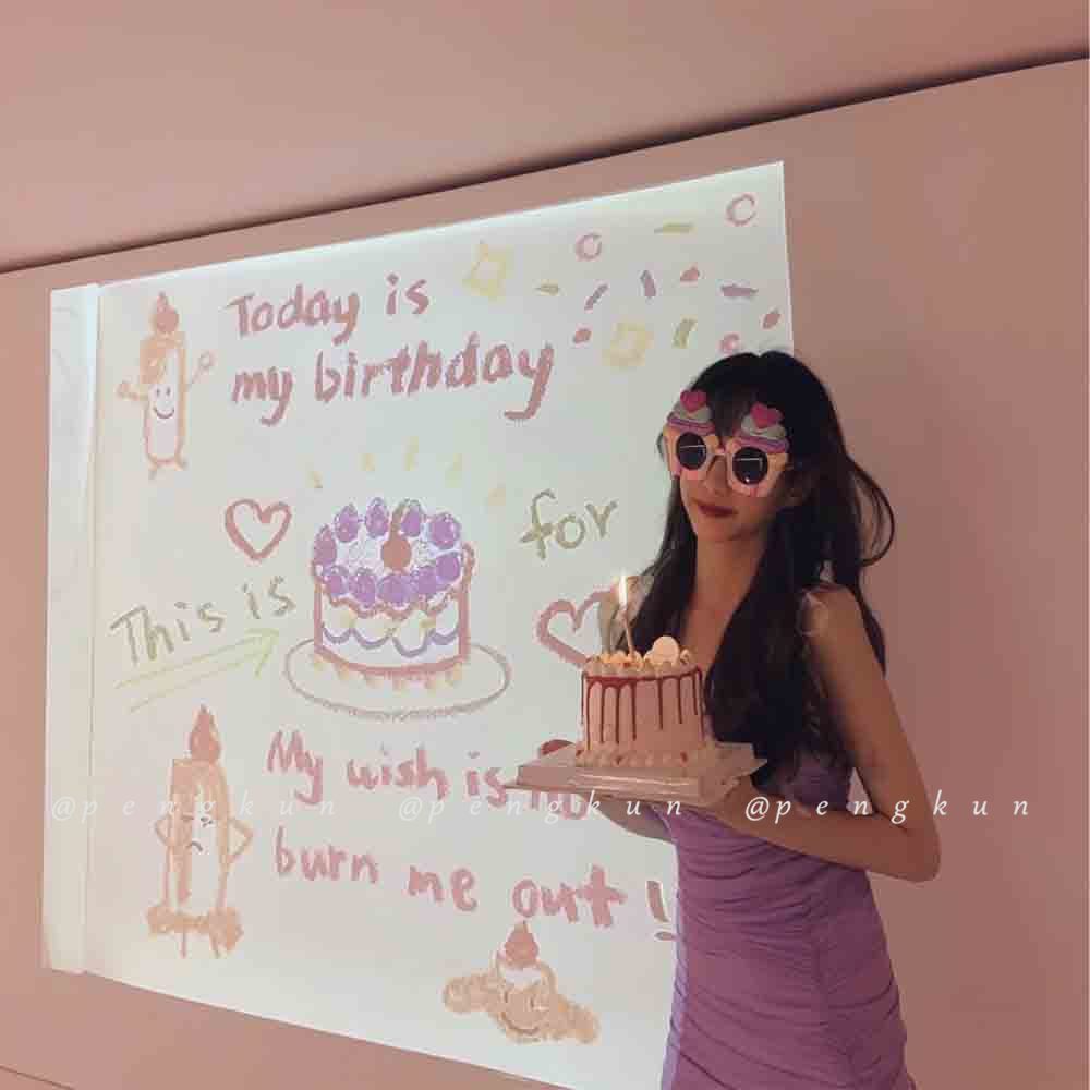 Đèn Chiếu Phông Nền Trang Trí Tiệc Sinh Nhật Theo Phong Cách Hàn Quốc Vui Nhộn Chất Lượng Cao