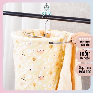Móc phơi chăn hình tròn bằng inox 304 không rỉ tiện lợi dang xoắn, móc treo chăn mền chịu lực cao