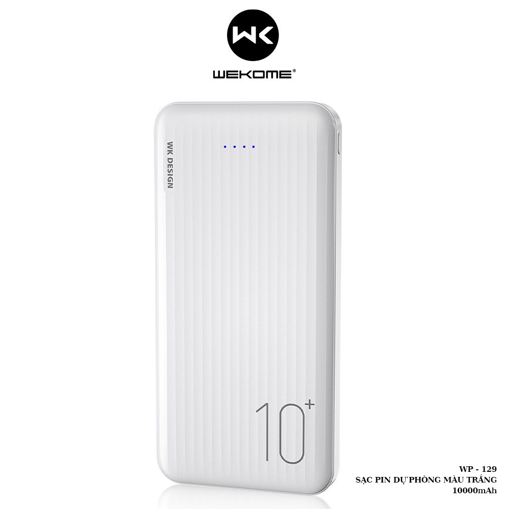 Pin sạc dự phòng 10000mAh Wekome WP-129 thông minh tự ngắt nguồn điện