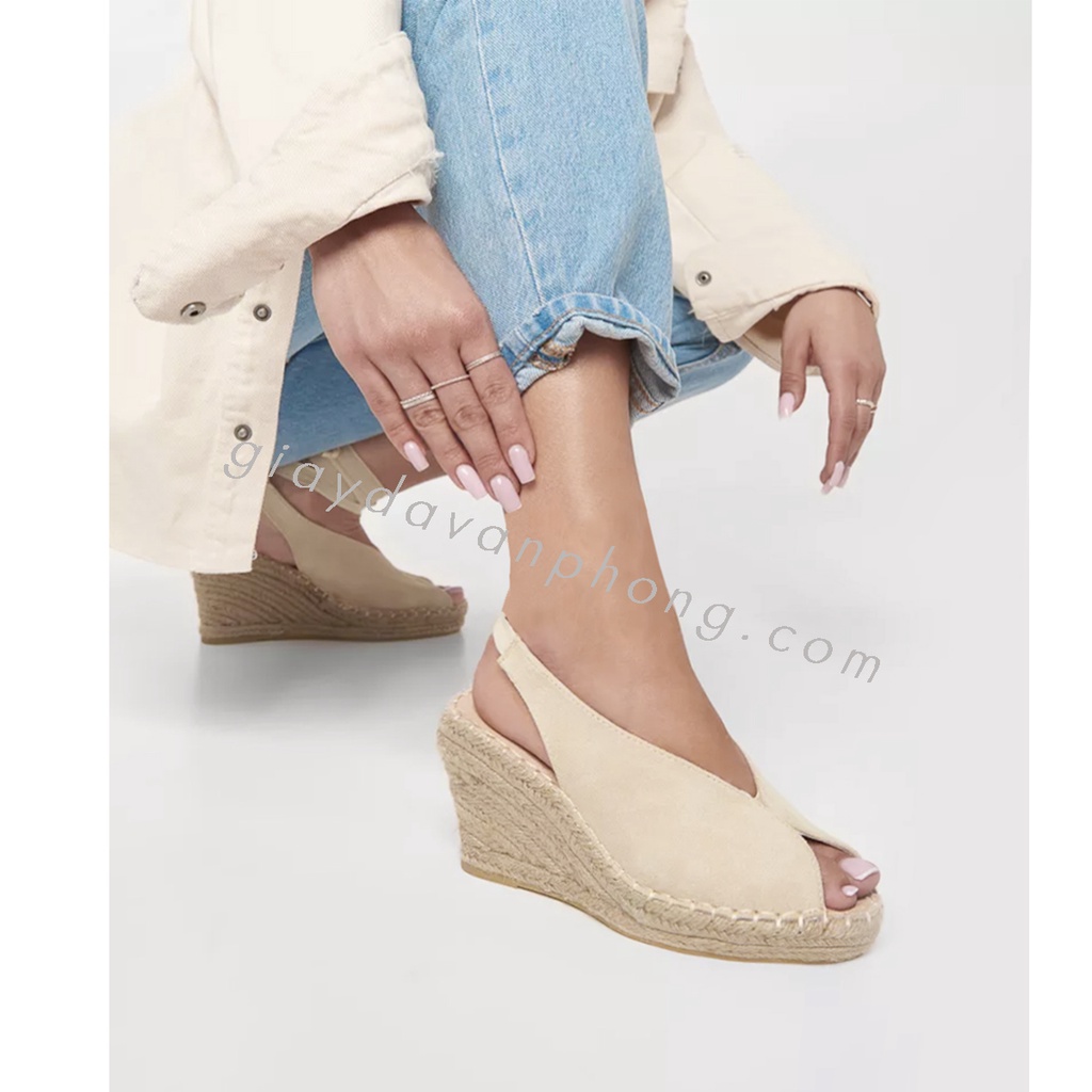 Giày đế xuồng cói viền xuất xịn châu Âu - sale off