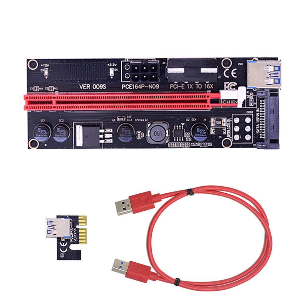 MYRONGVN Card Mở Rộng PCI-E 009S USB 3.0 Cáp PCIE 1X Sang 16X Có Đèn LED Kép