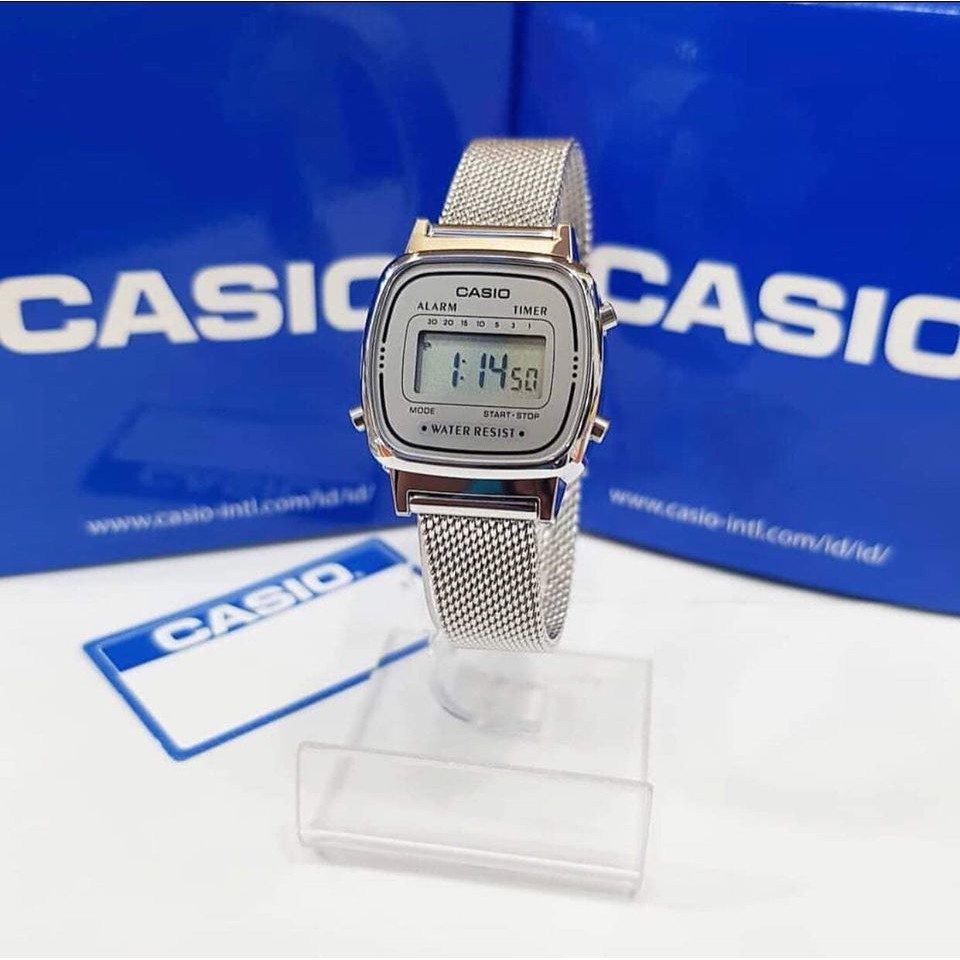 Đồng Hồ Thời Trang Nữ Casio La670WEM-7DF Dây Thép Lưới