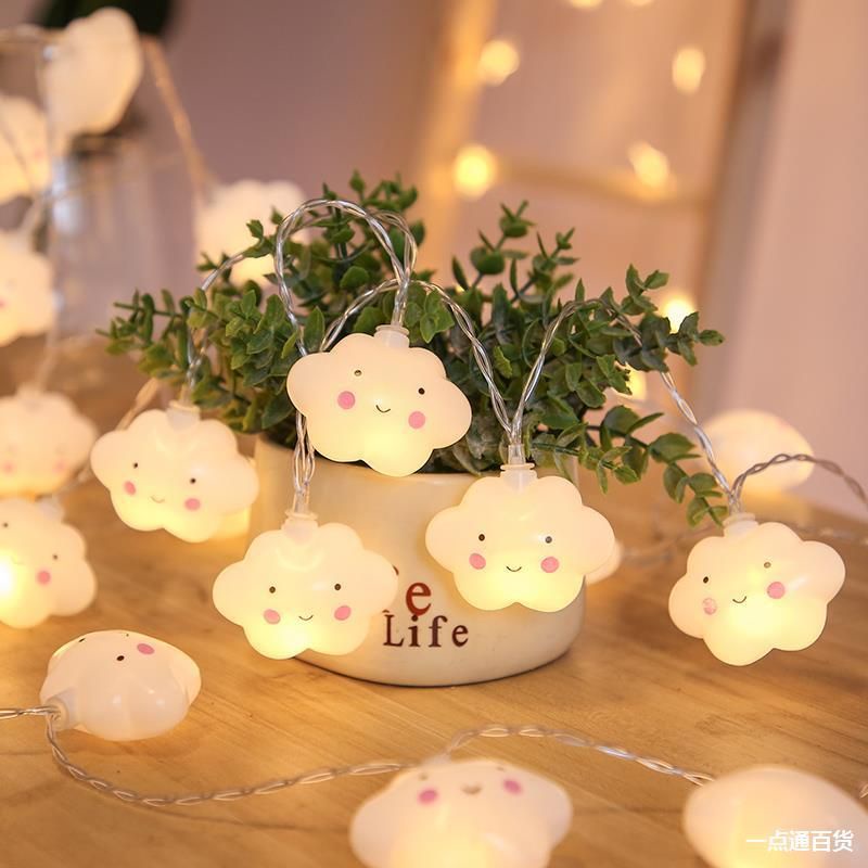 Dây đèn trang trí hình đám Mây 😍 Decor phòng ngủ 😍 Phát sáng vô cùng đáng yêu
