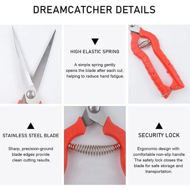 Kéo cắt tỉa cành, cắt tỉa hoa dài 20 cm lưỡi răng cưa