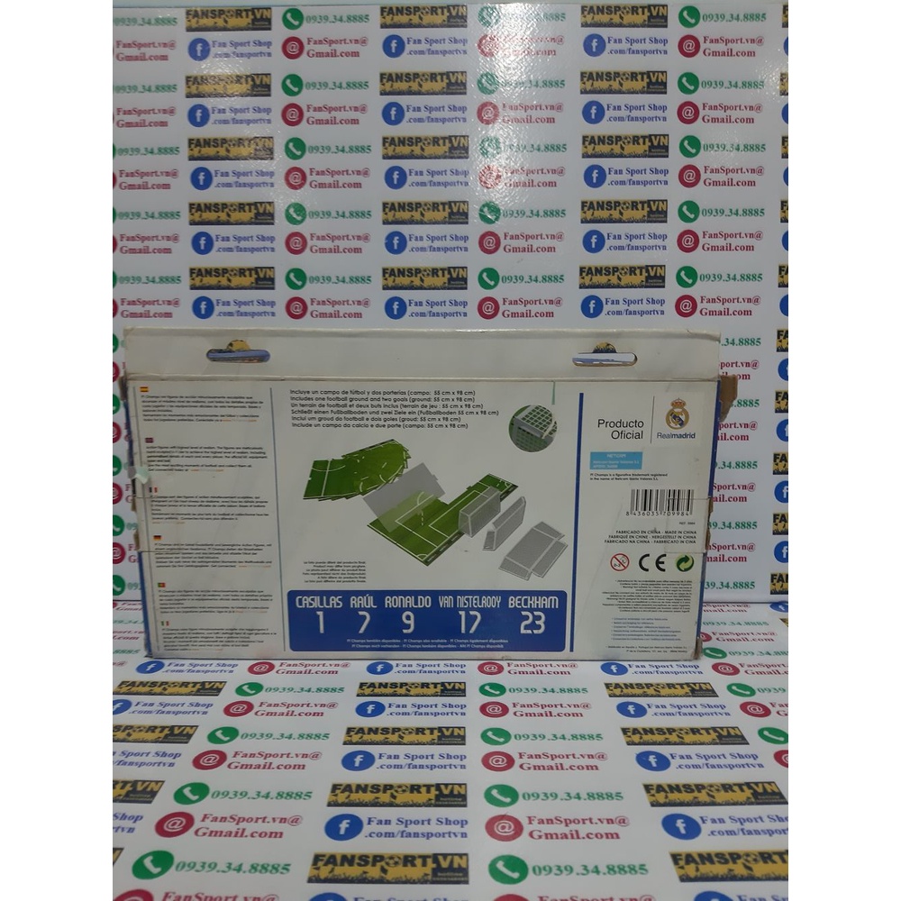 Set tượng cầu thủ bóng đá Casillas Raul Ronaldo Real Madrid 2006-2007 home FT Champs 3in 7.5cm