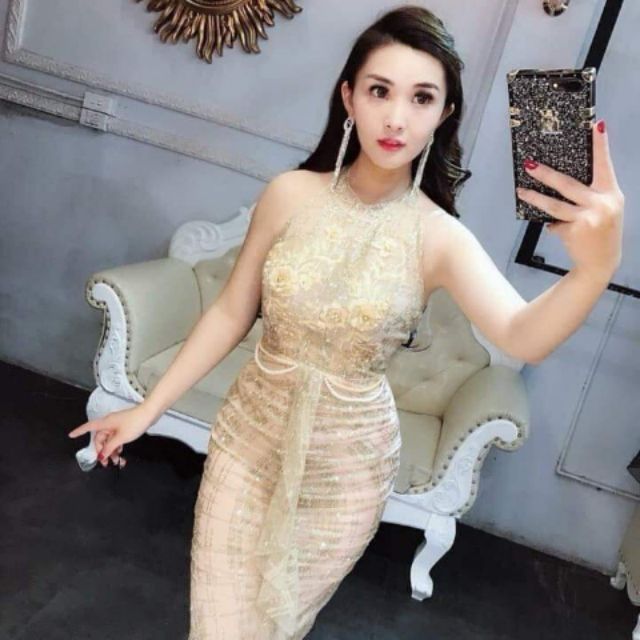 Đầm BODY KIM SA CỔ YẾM