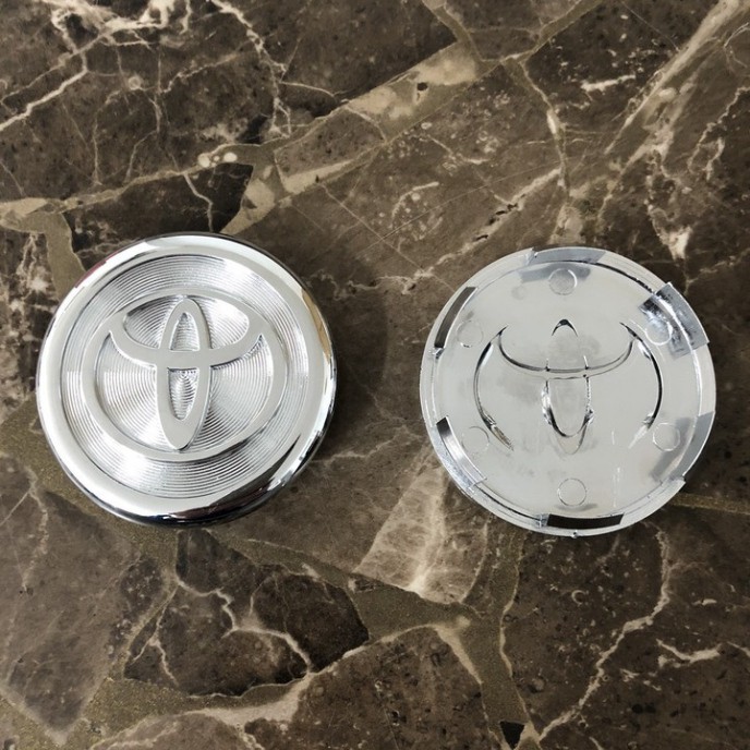 Sản Phẩm Logo chụp mâm, ốp lazang bánh xe ô tô Toyota đường kính 68mm .