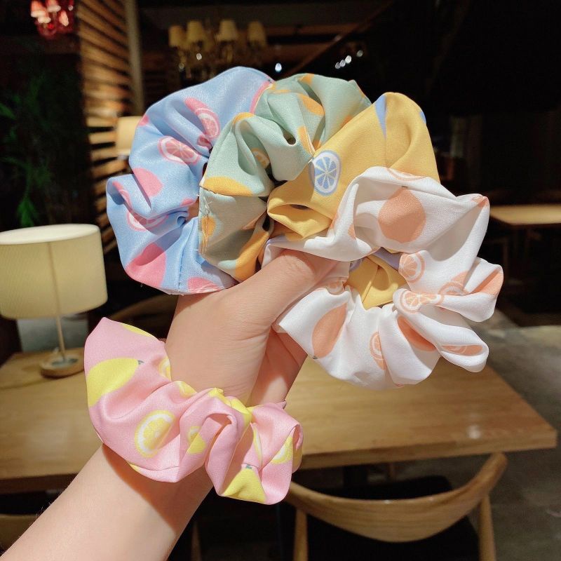 Dây buộc tóc vải scrunchies P1