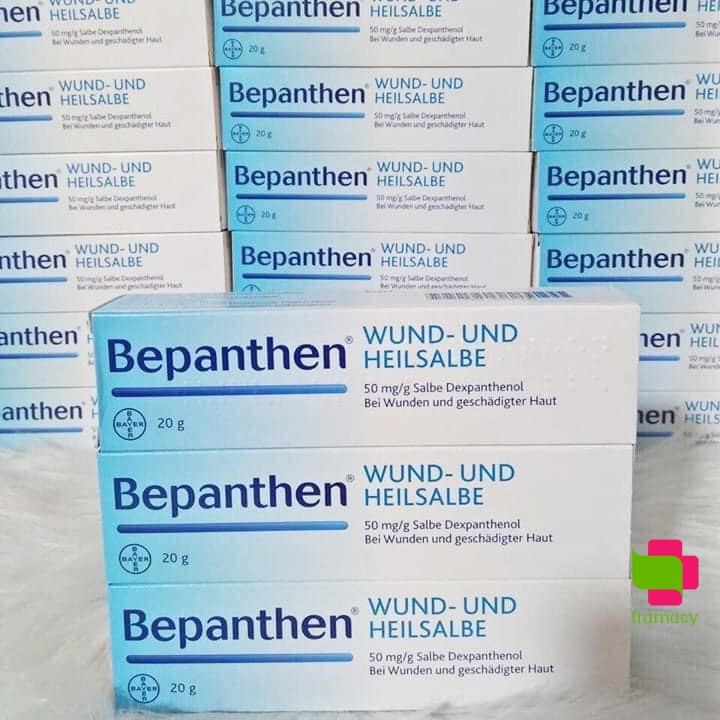 Kem Bepanthen Wund Und Heilsalbe, Đức (20g/100g) bôi hăm cho bé, giảm rạn da cho phụ nữ sau sinh