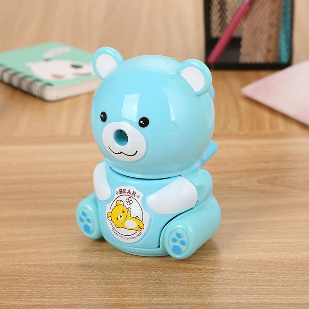 Gọt Bút Chì Quay Tay Khổng Lồ EDUSKY Đồ Xoay Chuốt Xịn Dễ Dàng Cho Văn Phòng Phẩm Phong Cách Gấu Dâu Cute Dễ Thương
