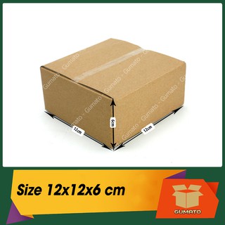 Size 12x12x6 cm, hộp giấy thùng carton gói hàng tại Gumato (Mã số P22)