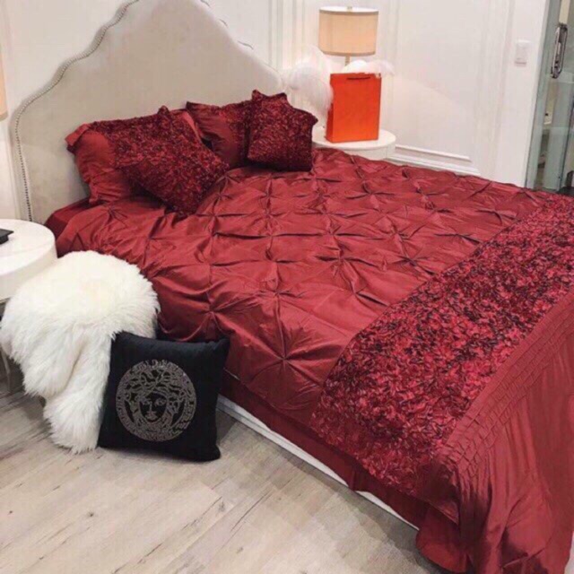 Bộ Chăn Ga Gối Lụa Luxury Cao Cấp - 6 MÓN