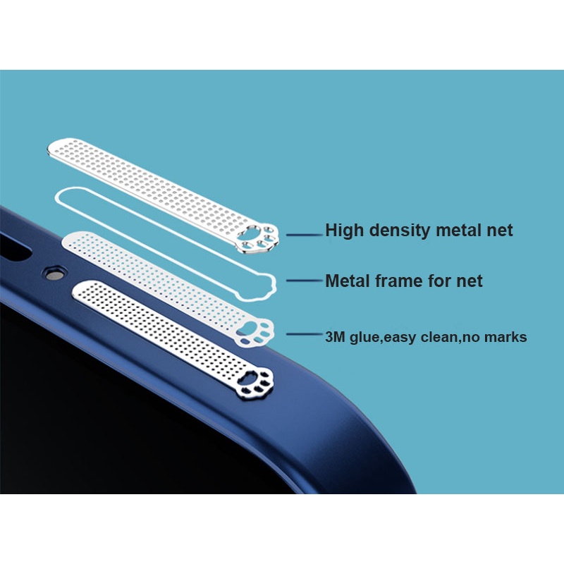 Miếng Dán Chống Bụi Bằng Kim Loại Cho Loa Di Động iPhone 11/12/13 Pro Max HUAWEI