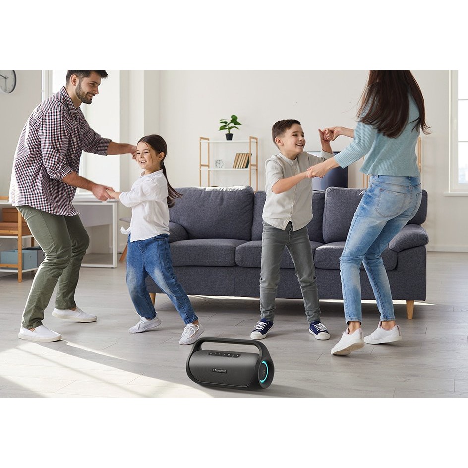 Loa Bluetooth 5.3 Tronsmart Bang Mini Công Suất 50W Kết Nối 2 Loa NFC Sử dụng Thẻ TF Kiêm Sạc Dự Phòng