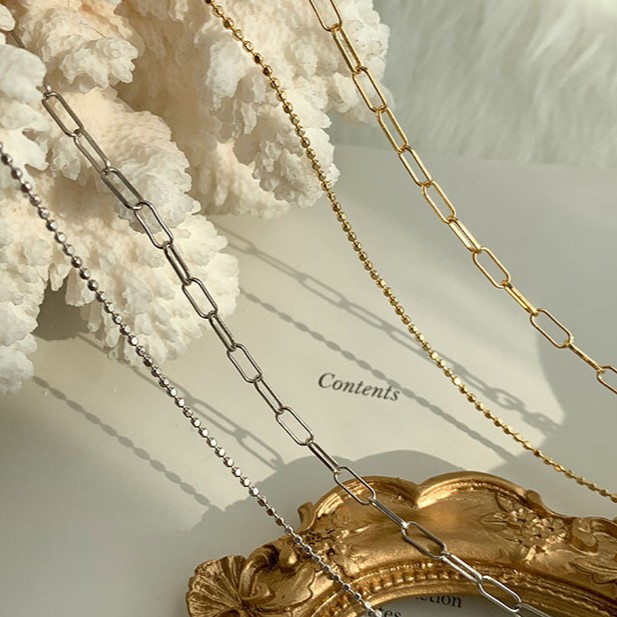 Korean version of simple temperament double necklace personalized fashion jewelry