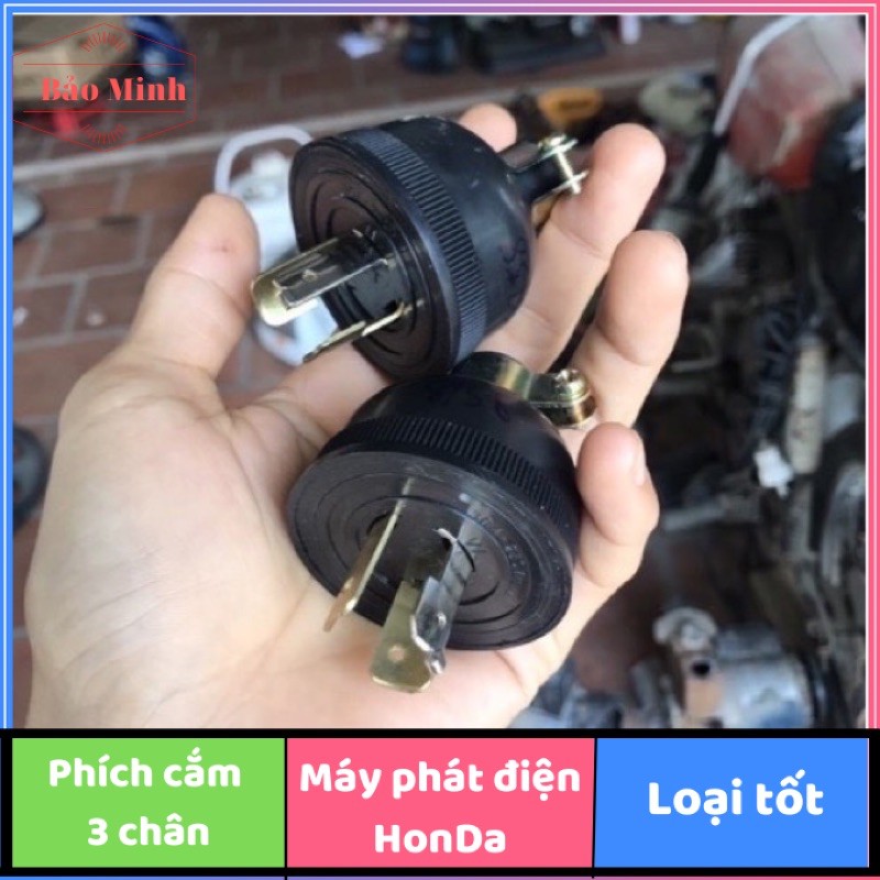 Phích cắm 3 chân máy phát điện HonDa loại tốt