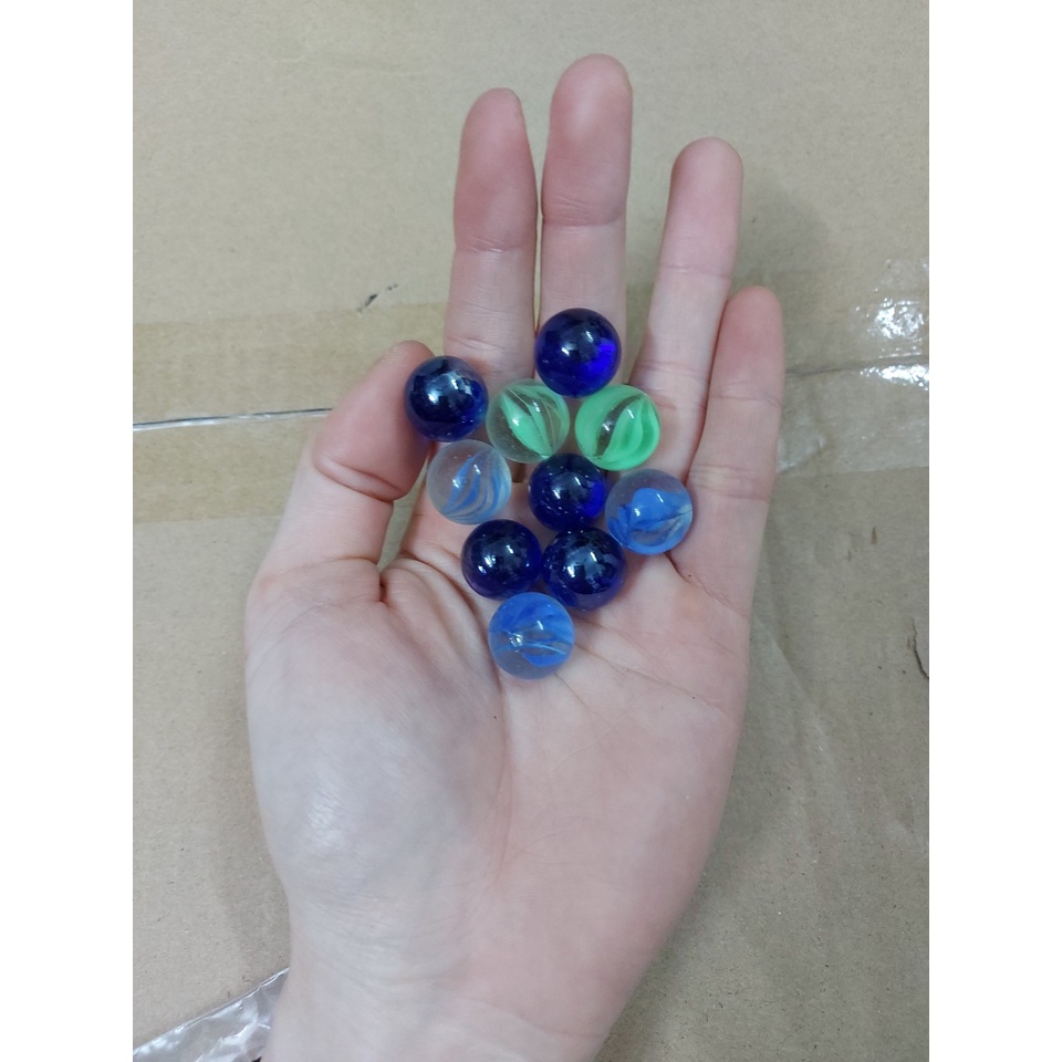 Phụ kiện trang trí bể cá: Bi ve * 10 viên