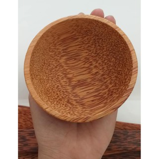 CHÉN CHẤM GỖ DỪA (ĐK 9cm, cao 3,5cm)
