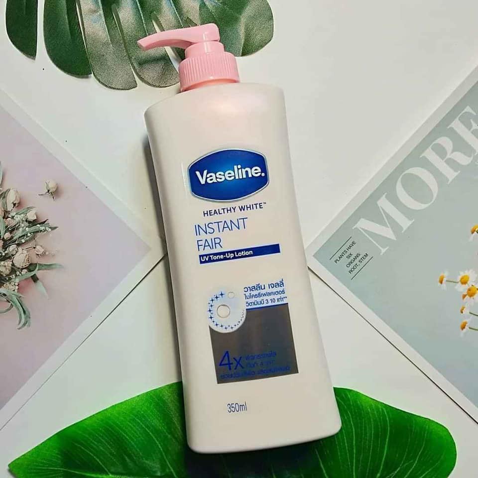 Dưỡng Thể Vaseline Healthy White Instant Fair 4X Thái Lan 350ml (Chai Có Vòi)