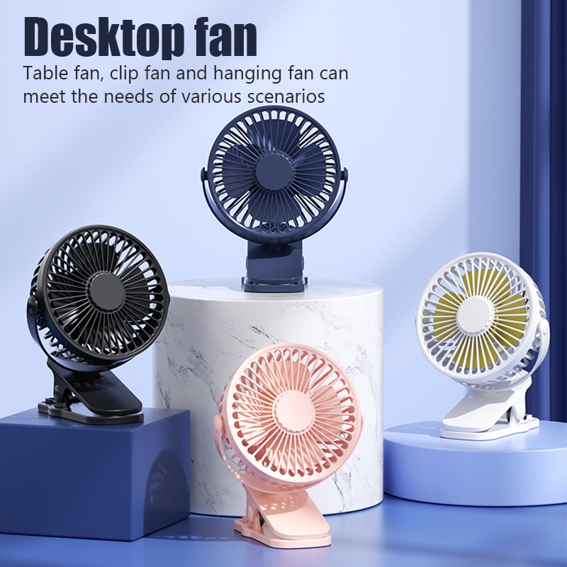 720° Quạt Mini 3 Tốc Độ Kèm Sạc Siêu Tốc Tiện Dụng Cho Gia Đình/ Văn Phòng