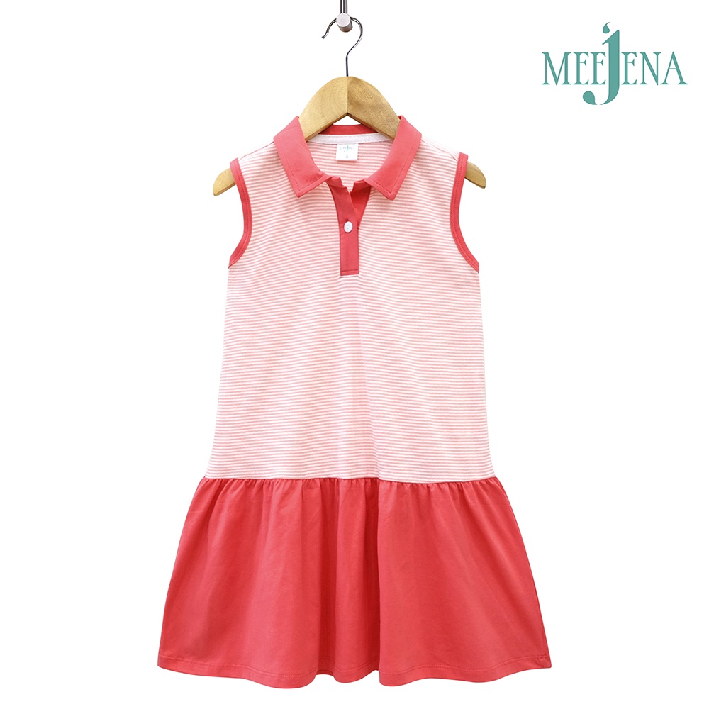 Váy bé gái có cổ vải sọc 14-38 kg MEEJENA, 100% COTTON 4C - 2103