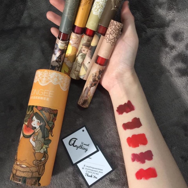 [Mã COS2207 giảm 10% đơn 500K] SET SON VONGEE 5 CÂY hàng chuẩn nội địa Trung - Set son đang hot bên Trung ạ | BigBuy360 - bigbuy360.vn