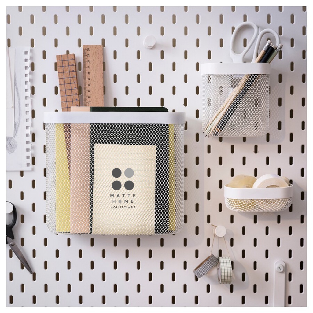 Bộ 5 nút tròn, 5 móc treo tròn - Phụ kiện bảng treo Pegboard SKADIS IKEA