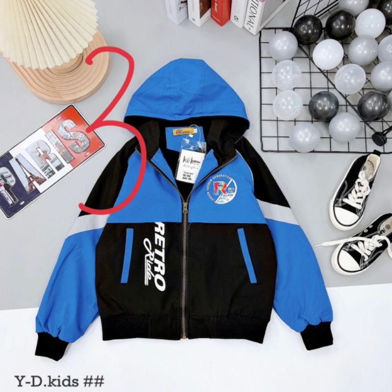 {22-38kg} Áo khoác gió bé trai size đại (hàng đẹp bán shop) M411