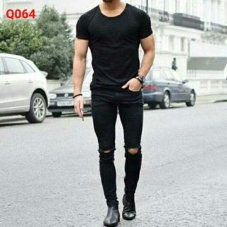 Quần jean rách gối nam
