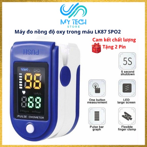 Máy đo nồng độ oxy trong máu LK87 SPO2, đo nhịp tim Pulse Oximeter cầm tay