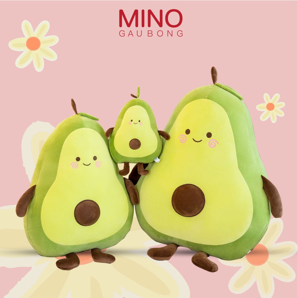 Gấu Bông Quả Bơ Ôm, Tựa Lưng Giúp Thư Giãn MINO STORE TH115