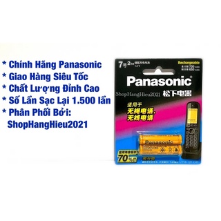 Pin Sạc AAA Panasonic Dùng Cho Điện Thoại Kéo Dài Hàng Nhập Khẩu Vỉ 2 Viên