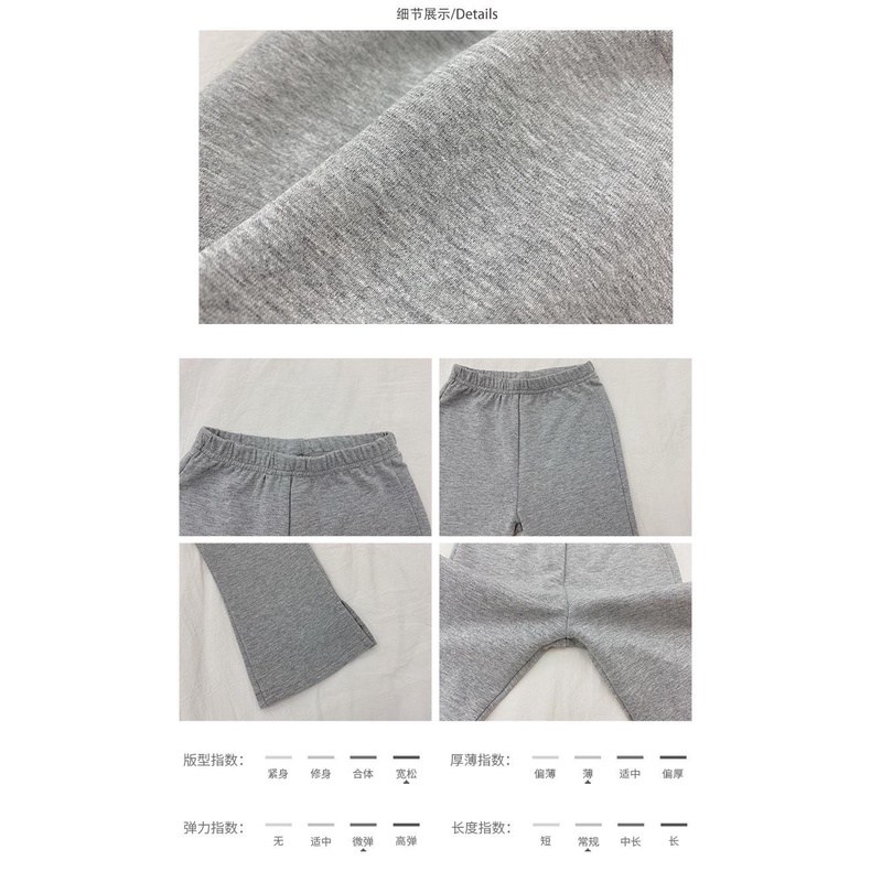 Quần Cotton Trơn Màu Ôm Dáng Ống Loe Thời Trang Nhật Hàn Mới 2022 Cho Bé Gái
