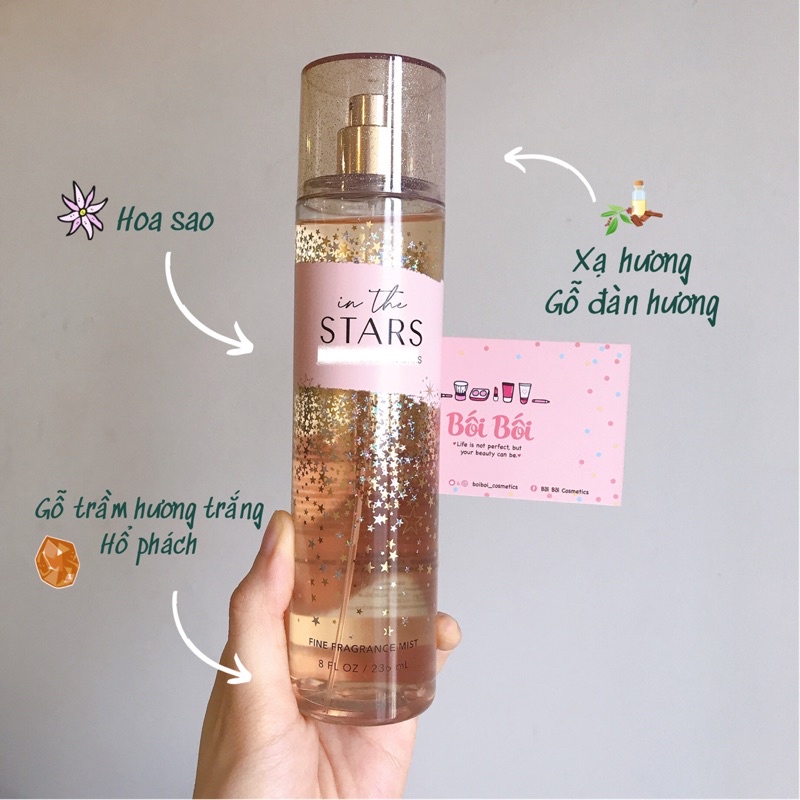 Xịt thơm Body mist BATH & BODY WORKS các mùi