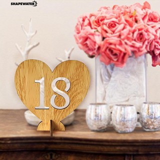 Bộ 20 số gỗ đánh dấu chữ LOVE trang trí bàn tiệc