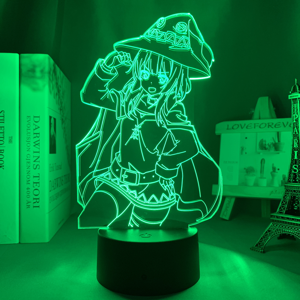 Đèn Ngủ Bóng LED Nhiều Màu Hình Nhân Vật Anime KonoSuba Megumin