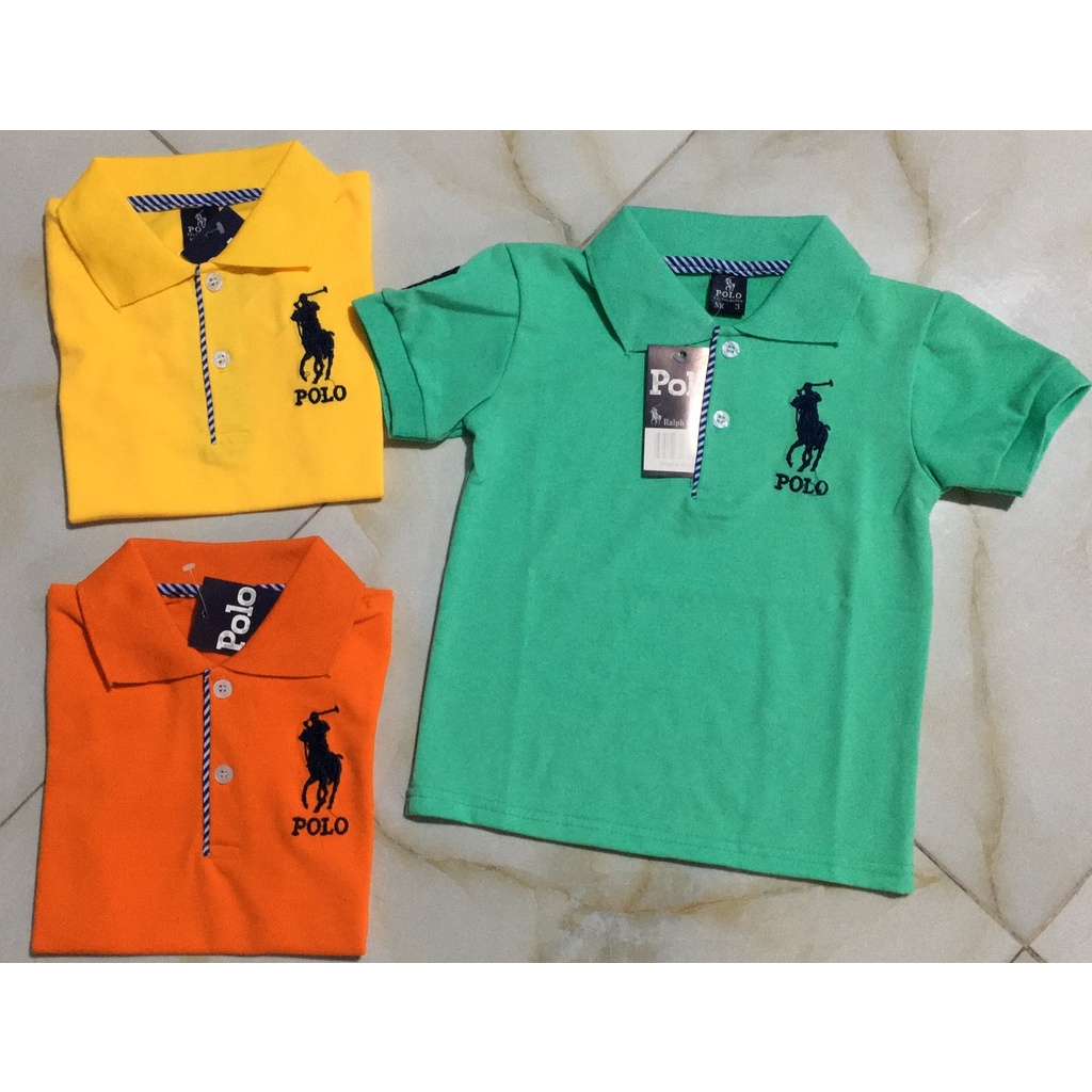 Áo Polo bé trai bé gái áo thun có cổ cao cấp co dãn tốt