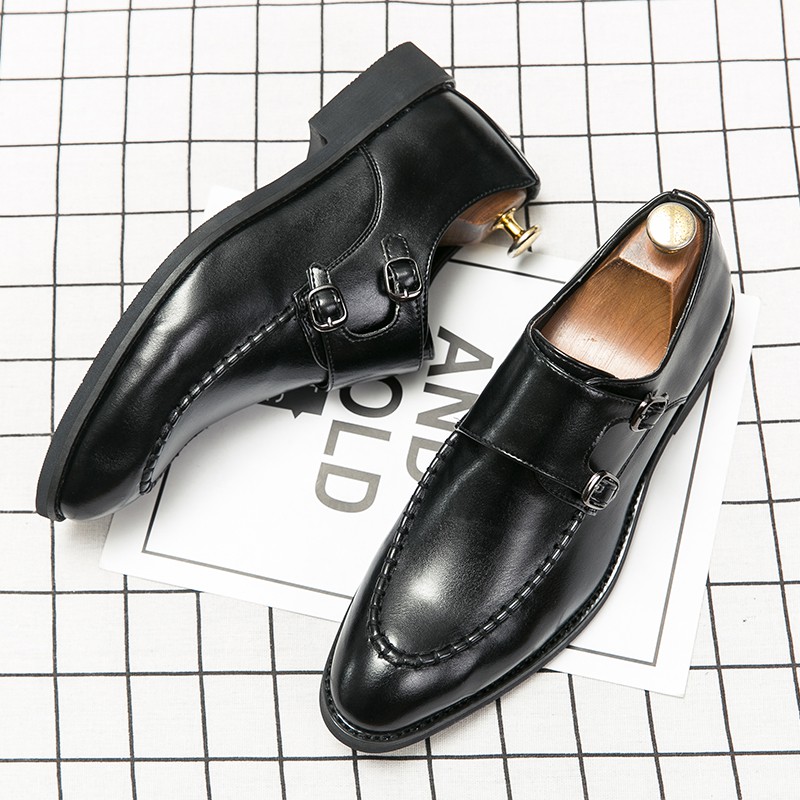 Luxury pointed-toe leather shoes for men