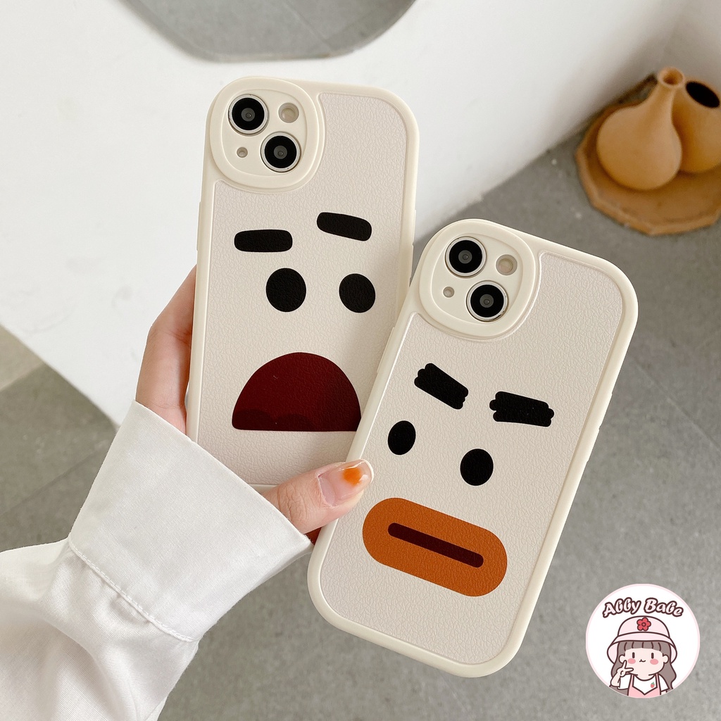 Ốp Điện Thoại TPU Mềm Phối Da Mặt Nhám Họa Tiết Biểu Tượng Cảm Xúc Kiểu Hàn Quốc Cho Iphone 11 7Plus 13 12 11 Pro Max X XS 12 13 XR