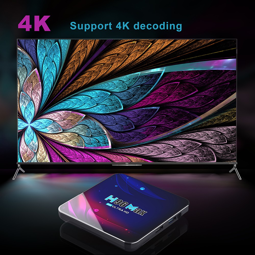 Đầu Tv Box H96 Max V11 Android 11.0 Rk3318 4g 64g Bluetooth 4.0 4k 2.4g 5g Và Phụ Kiện Cao Cấp