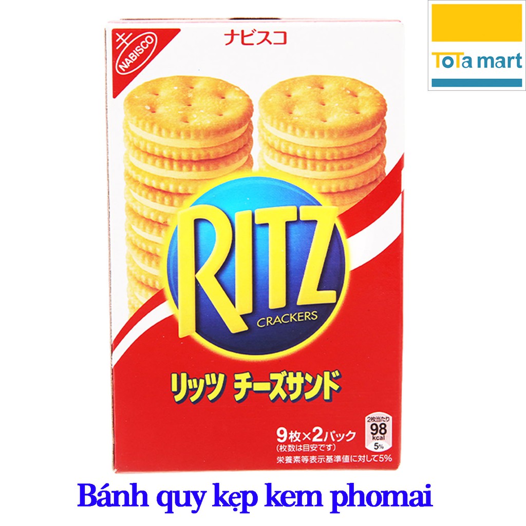 Bánh quy mặn kẹp kem phô mai RITZ 160g. Hàng xuất Nhật. HSD ghi bên dưới | BigBuy360 - bigbuy360.vn