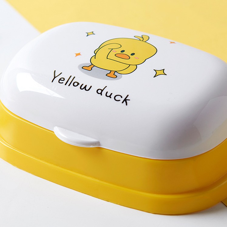 Hộp đựng xà phòng tiện ích,hộp đựng xà phòng nhà tắm có nắp đậy in hình dễ thương