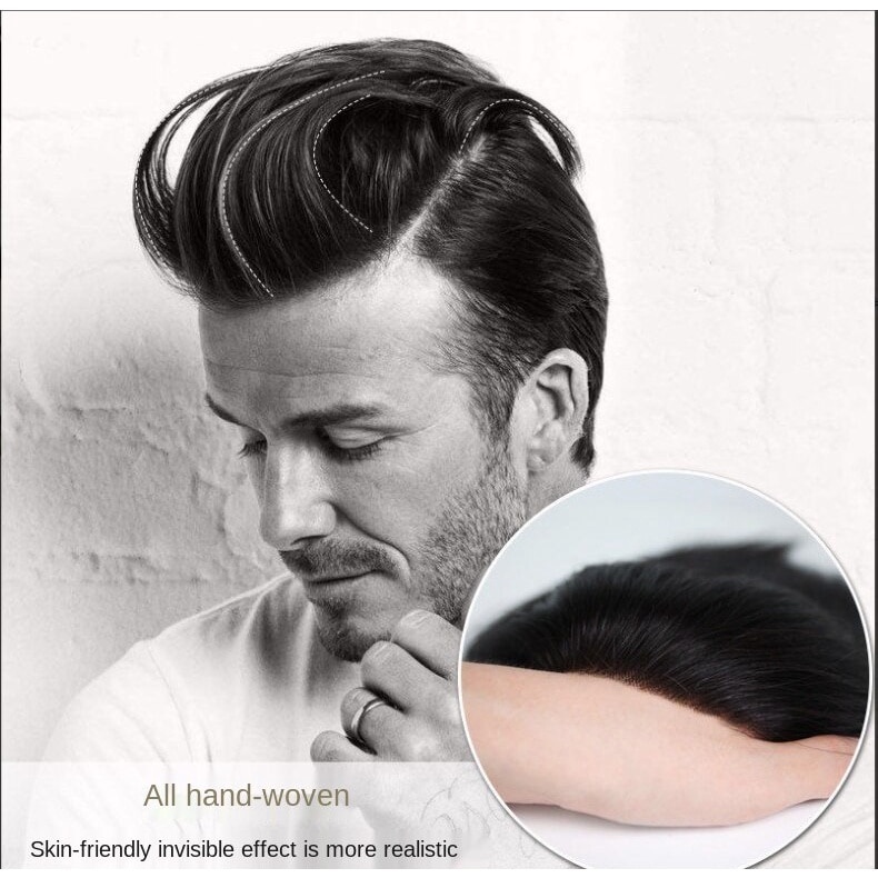 Tóc giả ngắn nhuộm màu tự nhiên thời trang cho nam