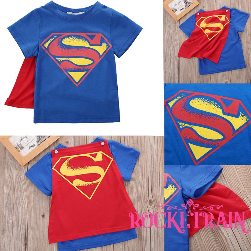 Áo thun tay ngắn in họa tiết Siêu Nhân dành cho bé trai